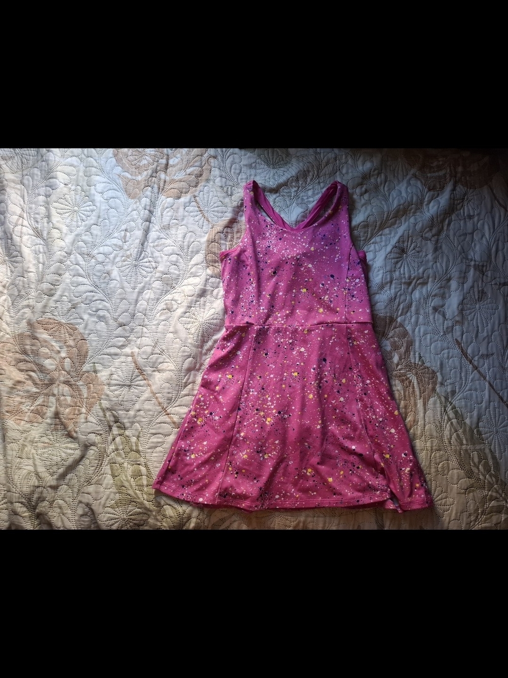 Girls Pink Sparkle A-Line Dress